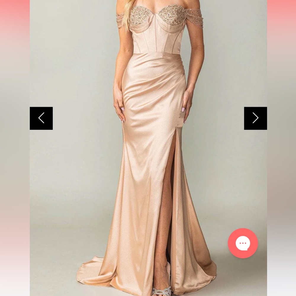 Dancing Queen 4401 - Beaded Bust Prom Dress size large